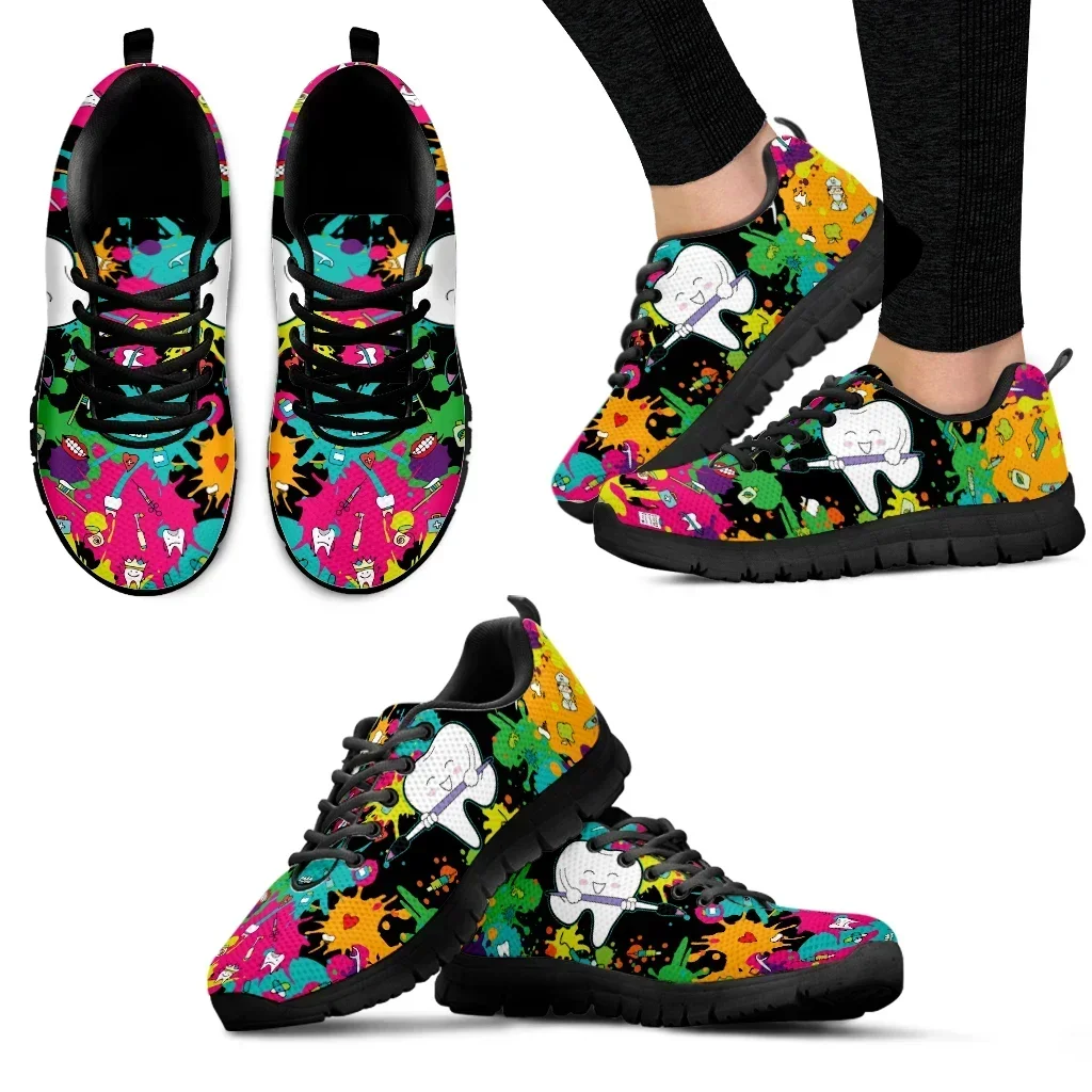 Women'S Shoes For Tennis - Dental Footwear Tie Dye Painted Mesh