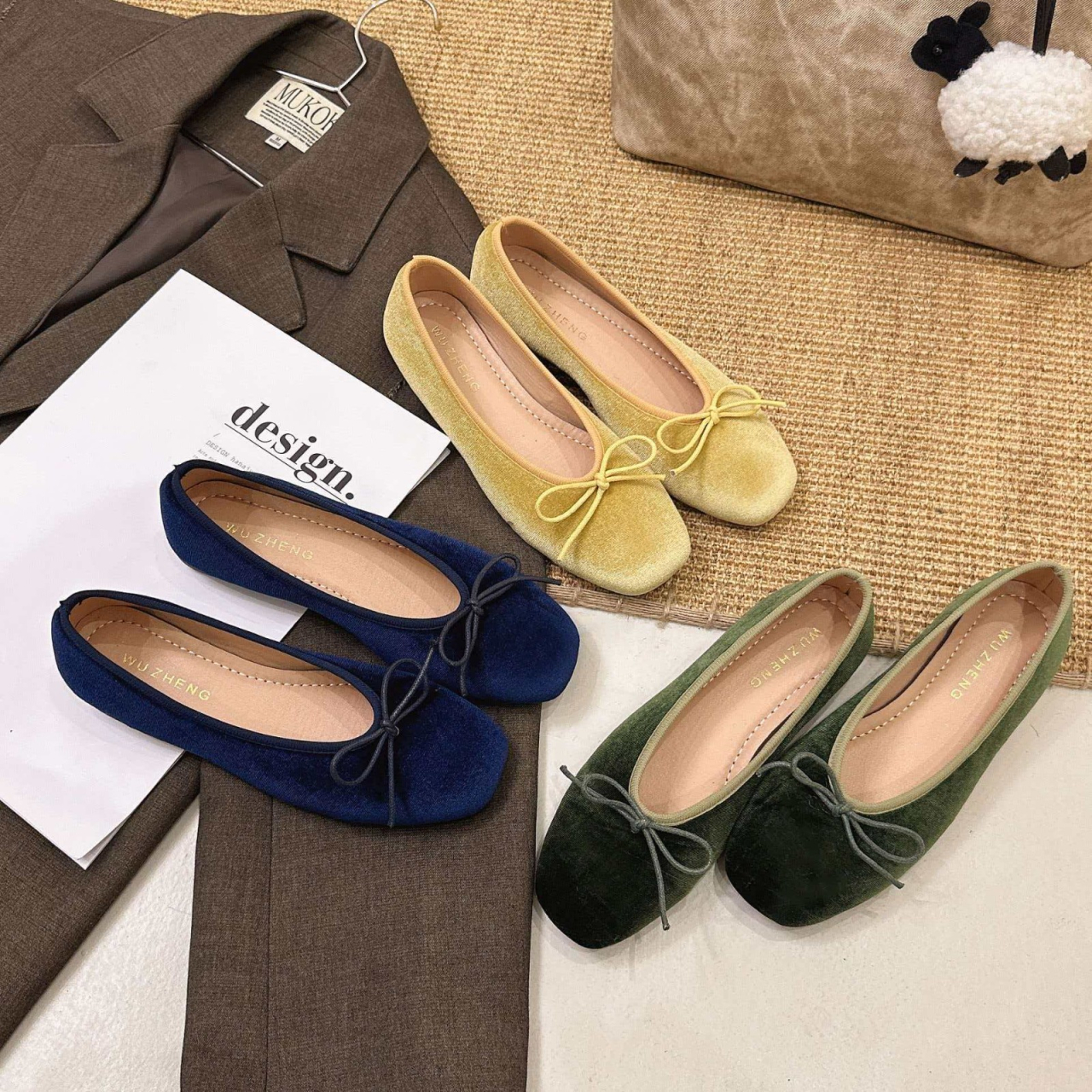 Women Shoes With Heels - French-style high-end velvet ballet flats for