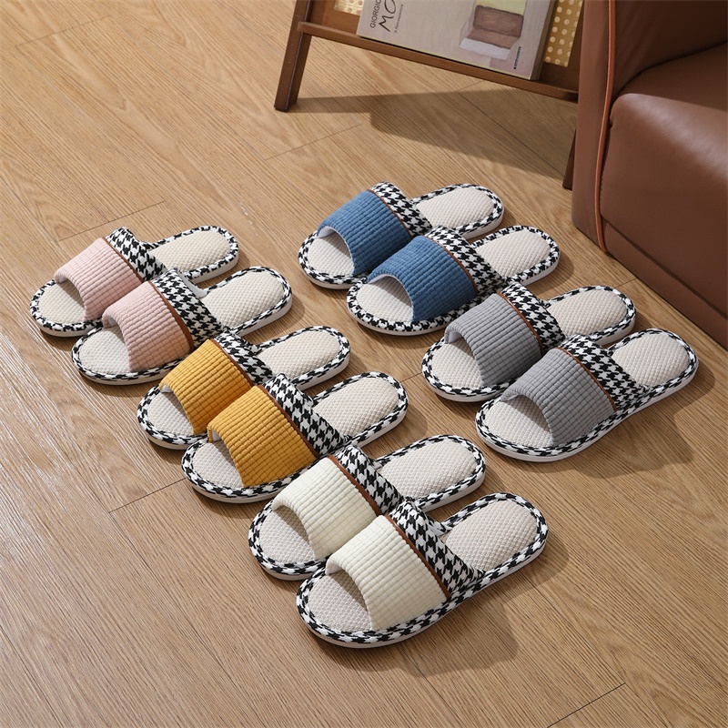 Women Shoes Size To Men - Four Season Linen House Slippers For