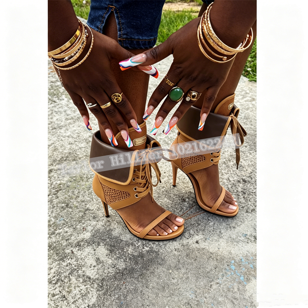 Kids Shoes Women - Women Open Toe Stiletto Heel Sandals