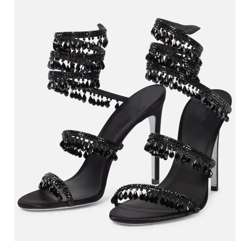 Ankle Strap Heels - 2026Women's New Water Diamond Sandals Fashion