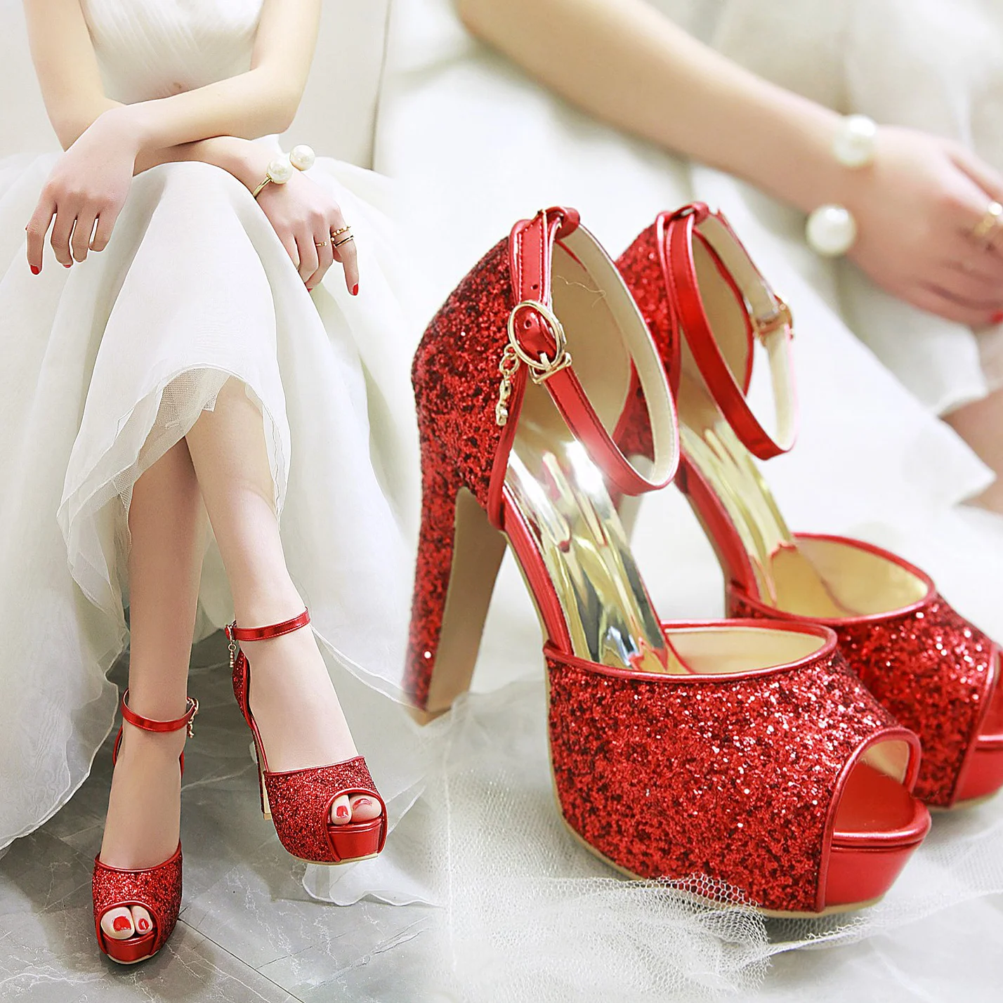 Silver Summer Women High Heel  - Ankle Strap Heels avis et prix
