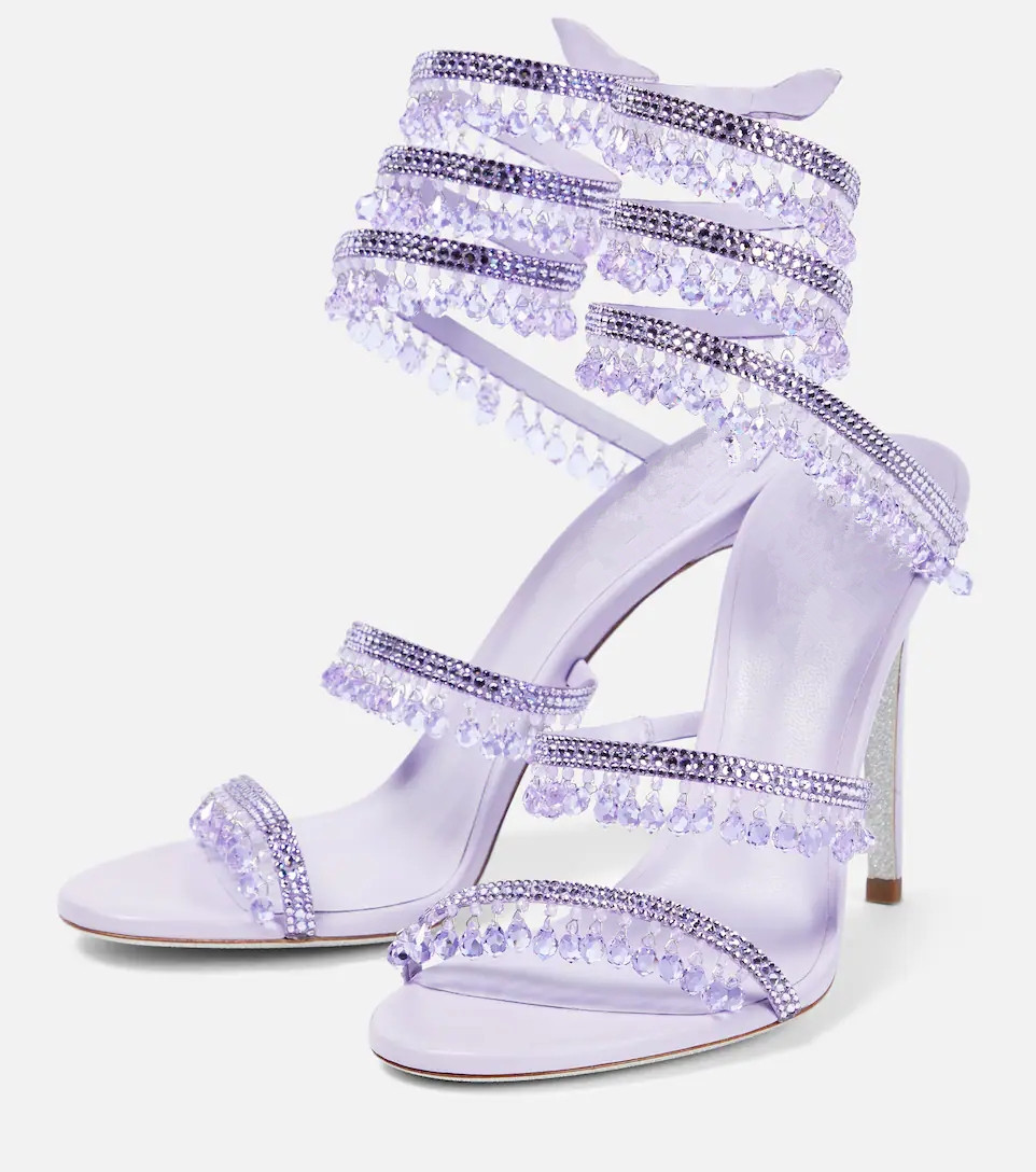 Sexy Green Crystal Fringe Stil - Ankle Strap Heels avis et prix