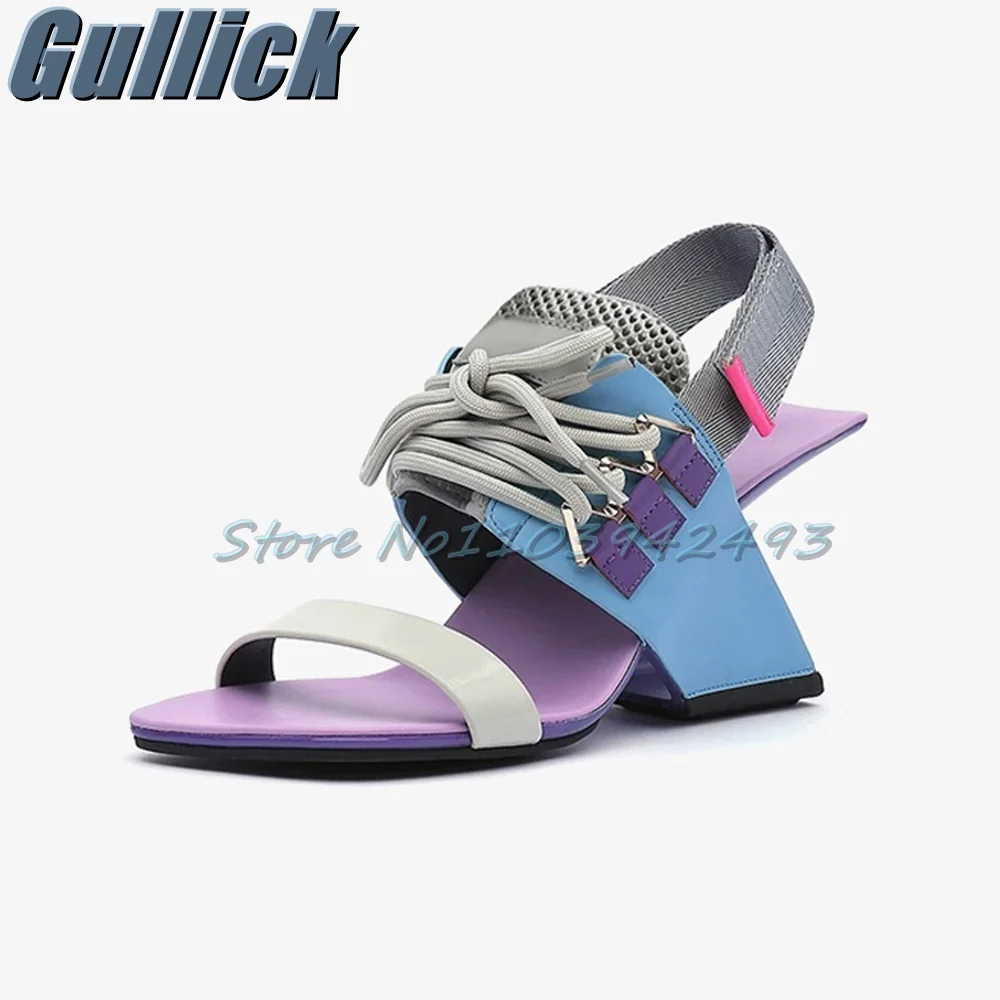 Gladiator Patchwork Heeled San - Kids Shoes Women avis et prix
