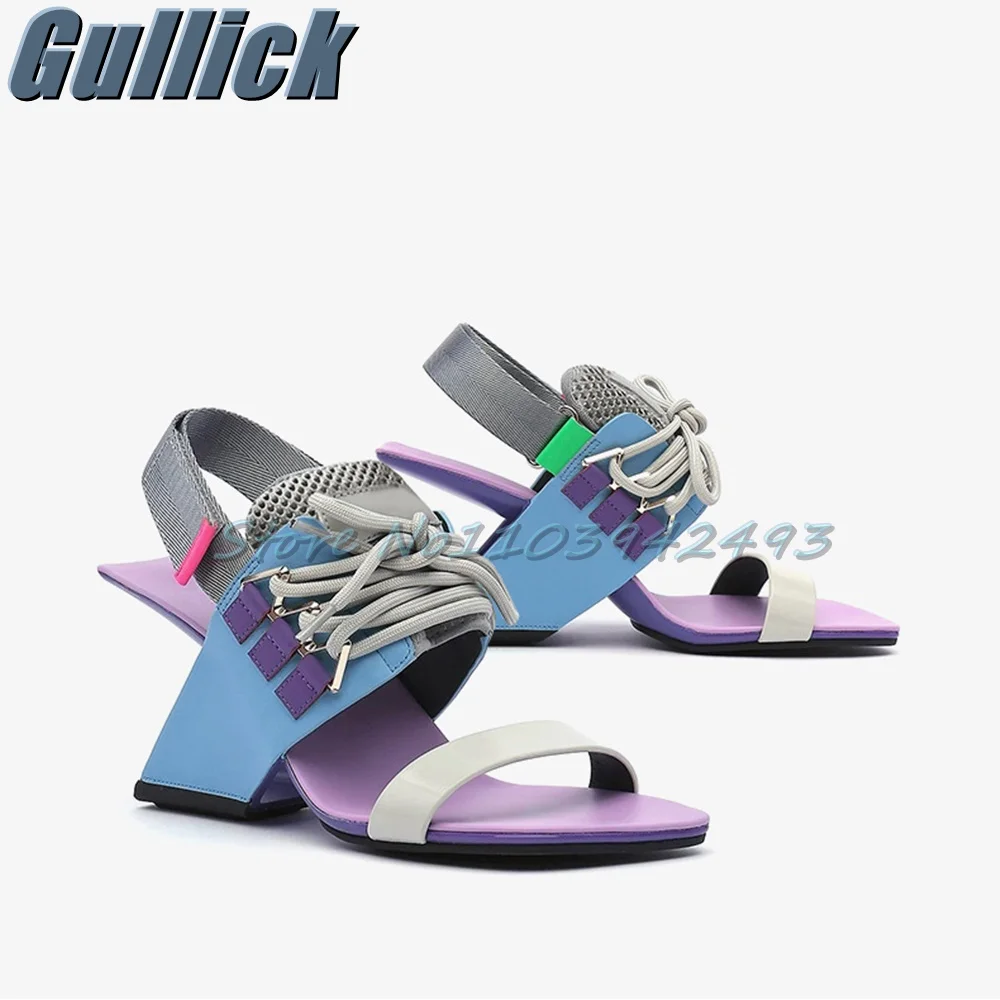 Gladiator Patchwork Heeled San - Kids Shoes Women avis et prix