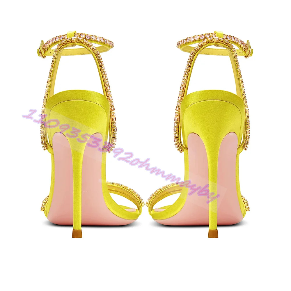 Rhinestone Yellow High Heels S - Kids Shoes Women avis et prix