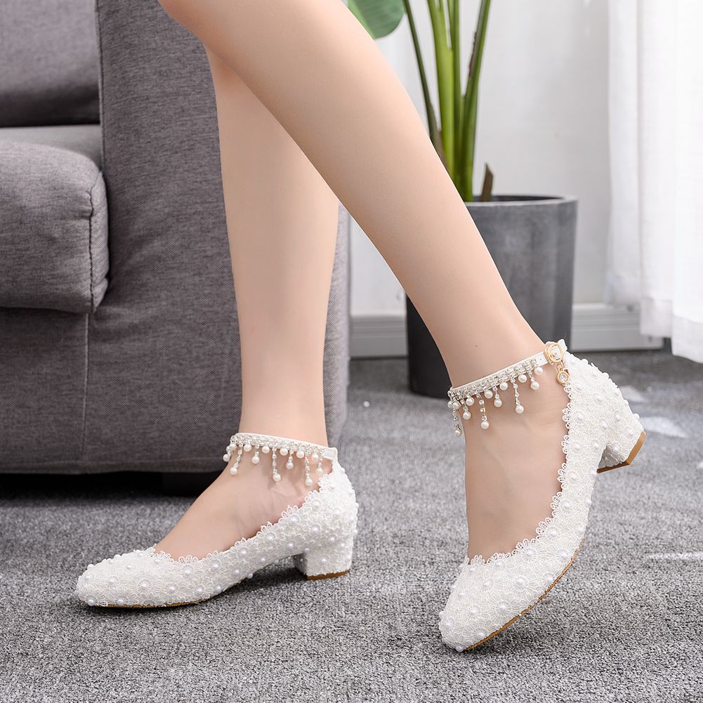 Women's Closed Toe Low Chunky  - Ankle Strap Heels avis et prix