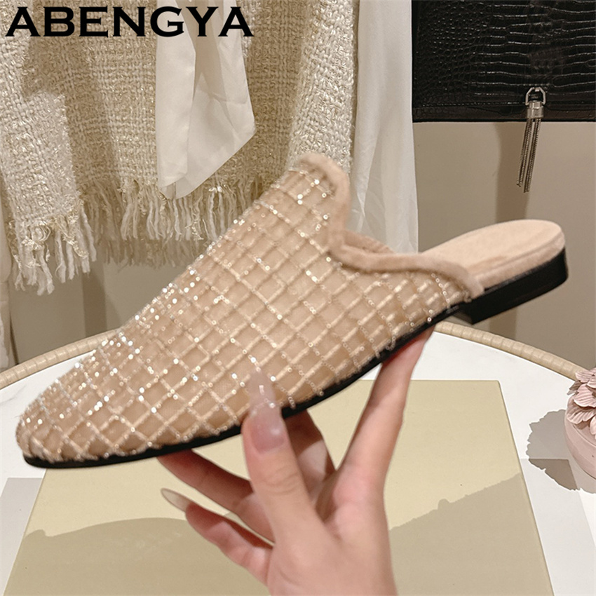 Shiny Lace Mesh Round Toe Flat - Women Shoes For Walking avis et prix