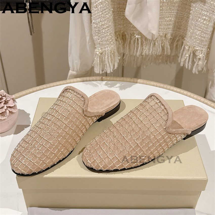 Shiny Lace Mesh Round Toe Flat - Women Shoes For Walking avis et prix