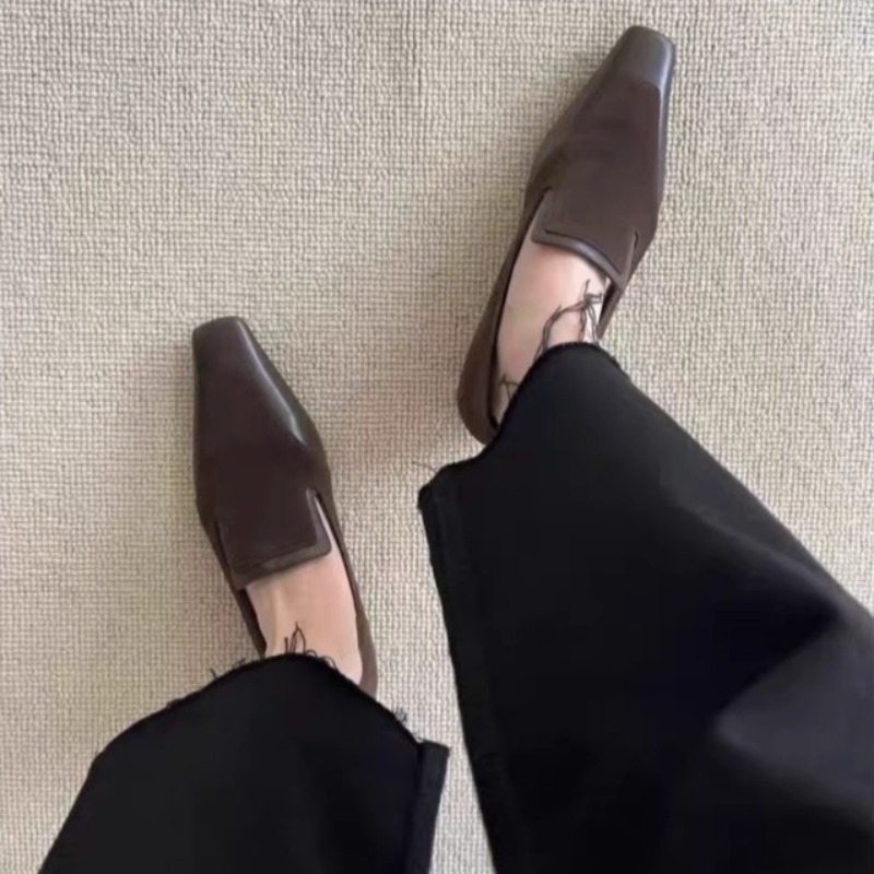 Retro Square Toe Deep Mouth Sl - Women Shoes With Heels avis et prix