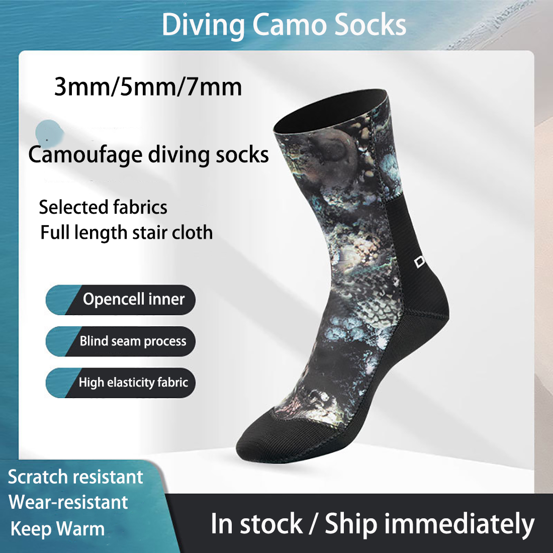 3/5/7mm Neoprene Camo Diving S - Women'S Shoes Neuropathy avis et prix