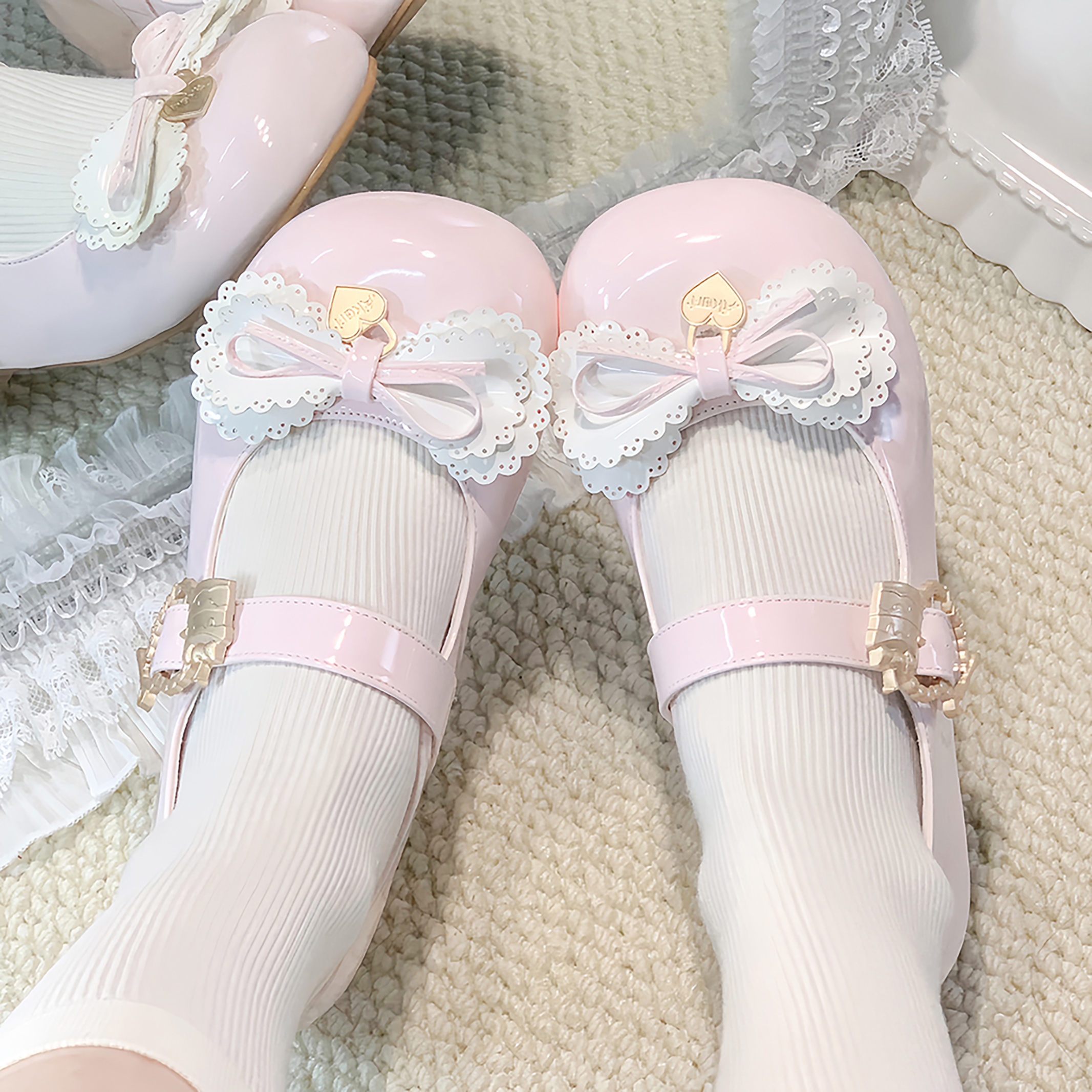Women's Shoes Bowknot Lolita S - Ankle Strap Heels avis et prix