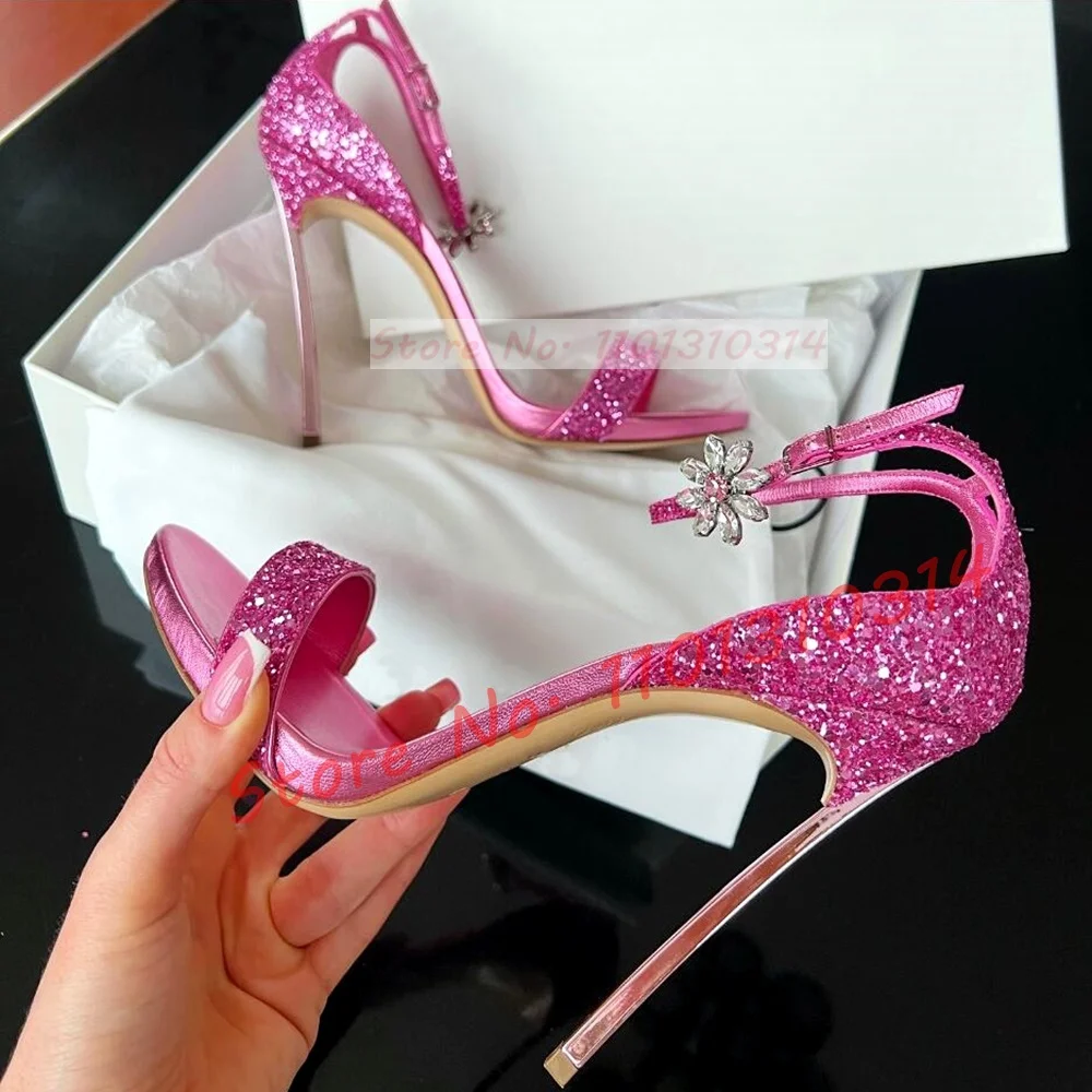 Luxury Glitter Pink Heels Sand - Women Shoes Luxury Brand avis et prix