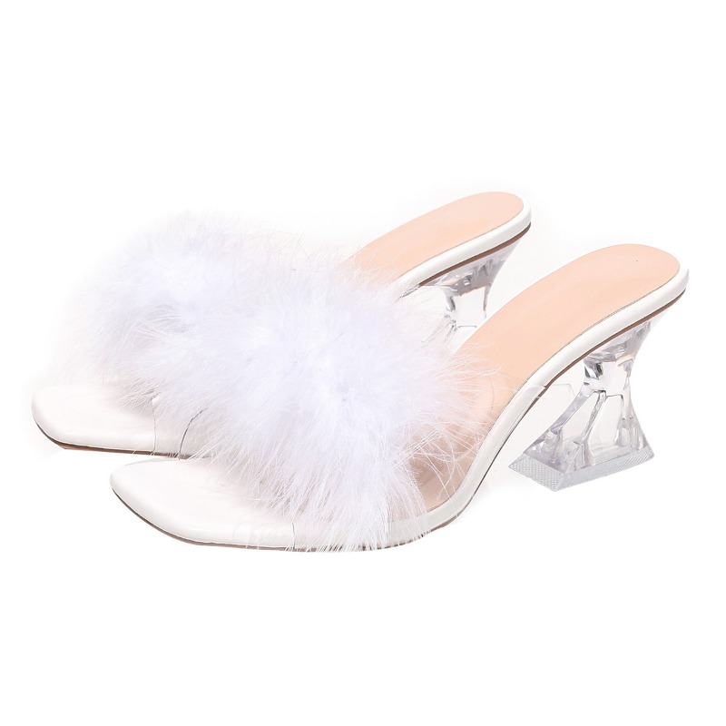 2025 New Elegant Sexy Feather  - Ankle Strap Heels avis et prix