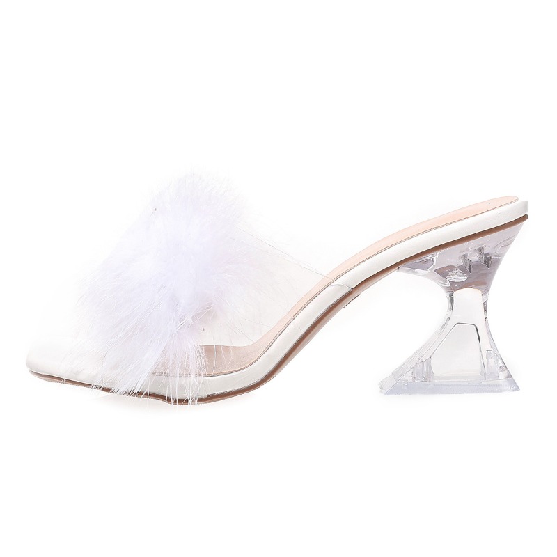 2025 New Elegant Sexy Feather  - Ankle Strap Heels avis et prix