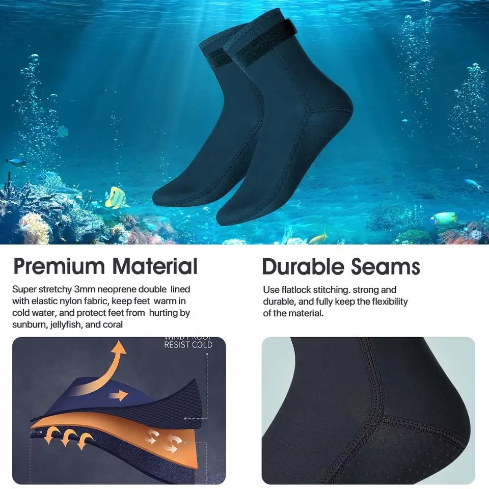 5mm Neoprene Diving Socks Wets - Women'S Shoes Neuropathy avis et prix