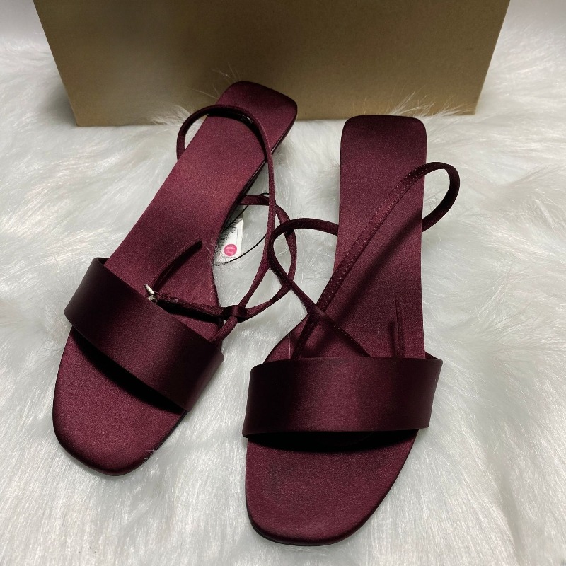 Luxury Satin Ankle Strap Low H - Women Shoes Luxury Brand avis et prix
