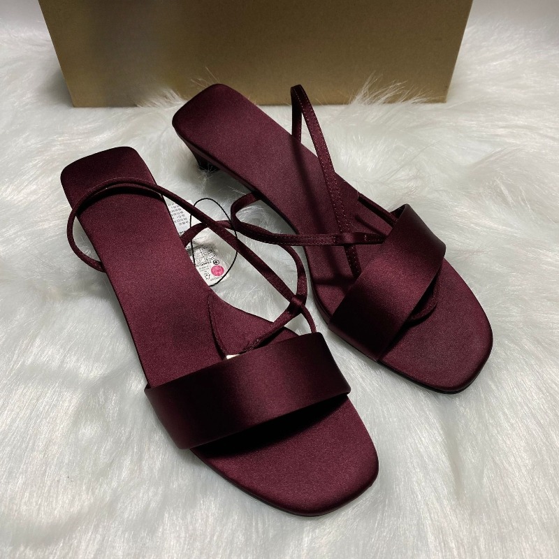 Luxury Satin Ankle Strap Low H - Women Shoes Luxury Brand avis et prix