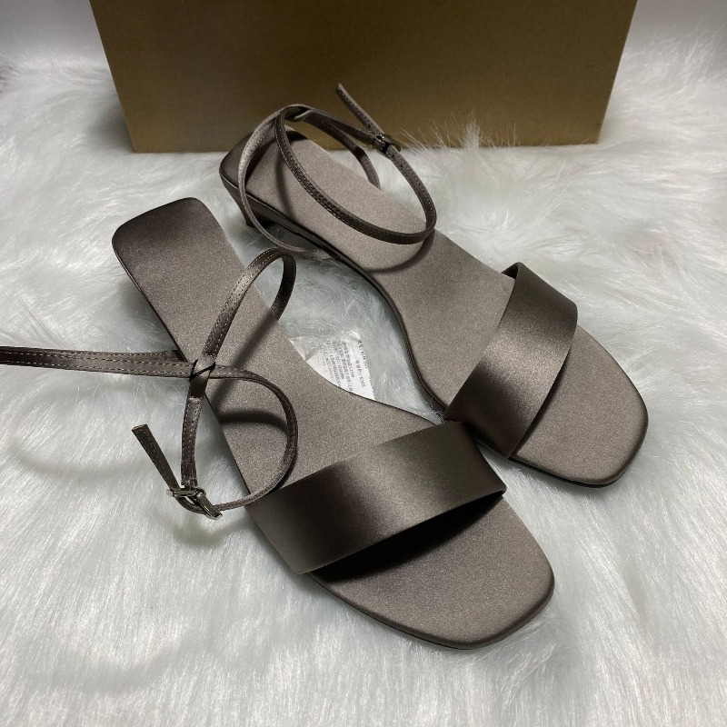 Luxury Satin Ankle Strap Low H - Women Shoes Luxury Brand avis et prix