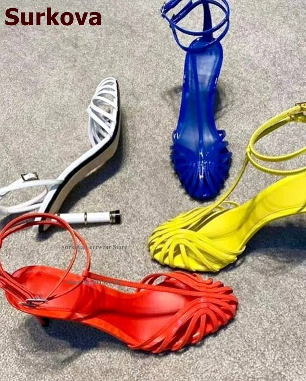 Surkova Matte Leather Thin Str - Strappy Heeled Sandals avis et prix