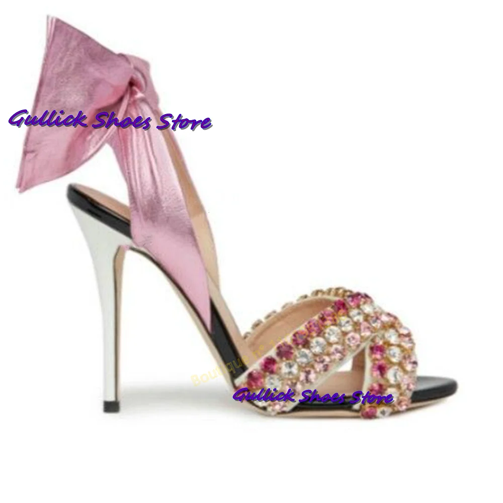 Chic Bowknot Shiny Rhinestones - Kids Shoes Women avis et prix