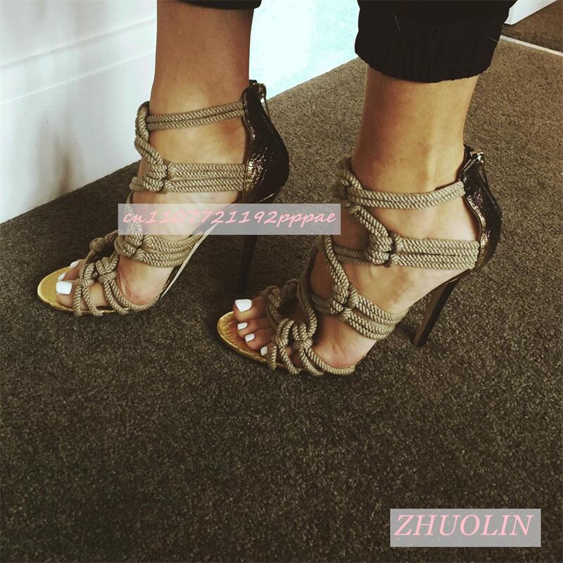 Female Braided Rope Open Toe S - Kids Shoes Women avis et prix