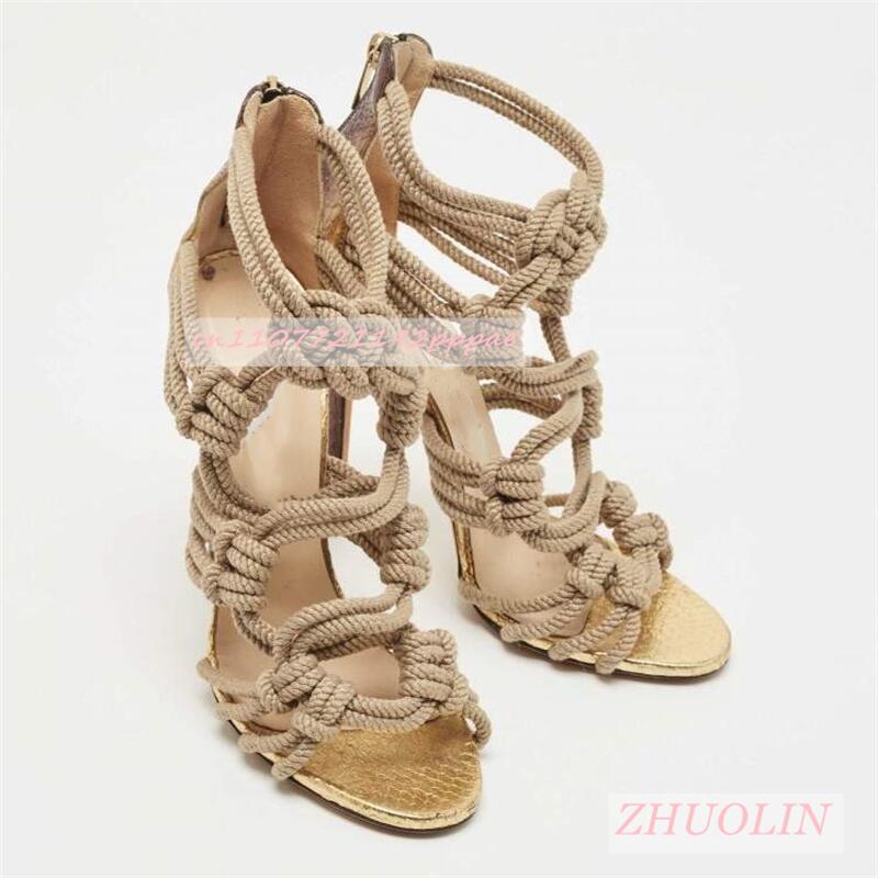 Female Braided Rope Open Toe S - Kids Shoes Women avis et prix