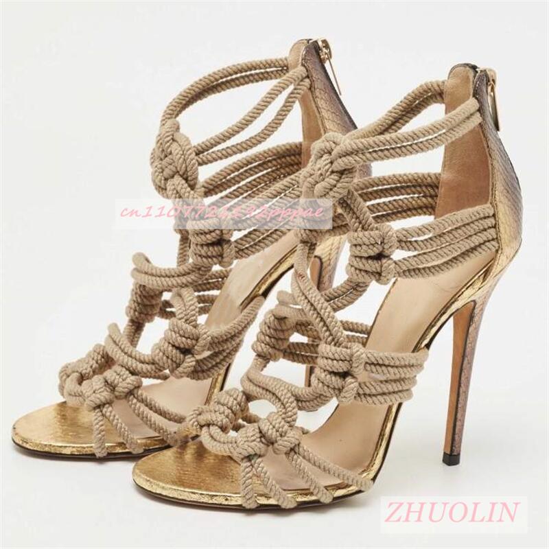 Female Braided Rope Open Toe S - Kids Shoes Women avis et prix
