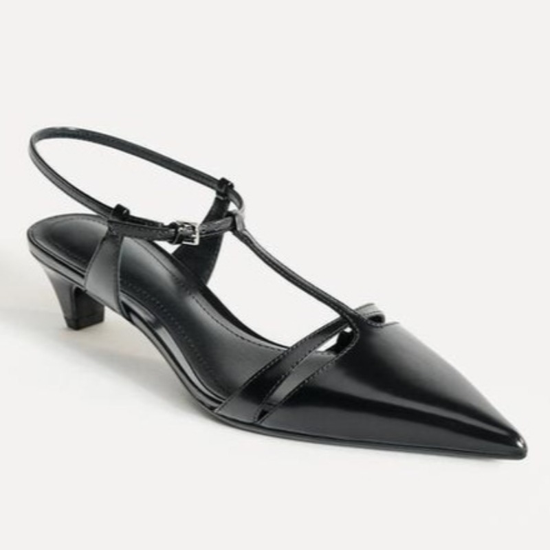 Patent Leather Kitten Heel Wom - Ankle Strap Heels avis et prix
