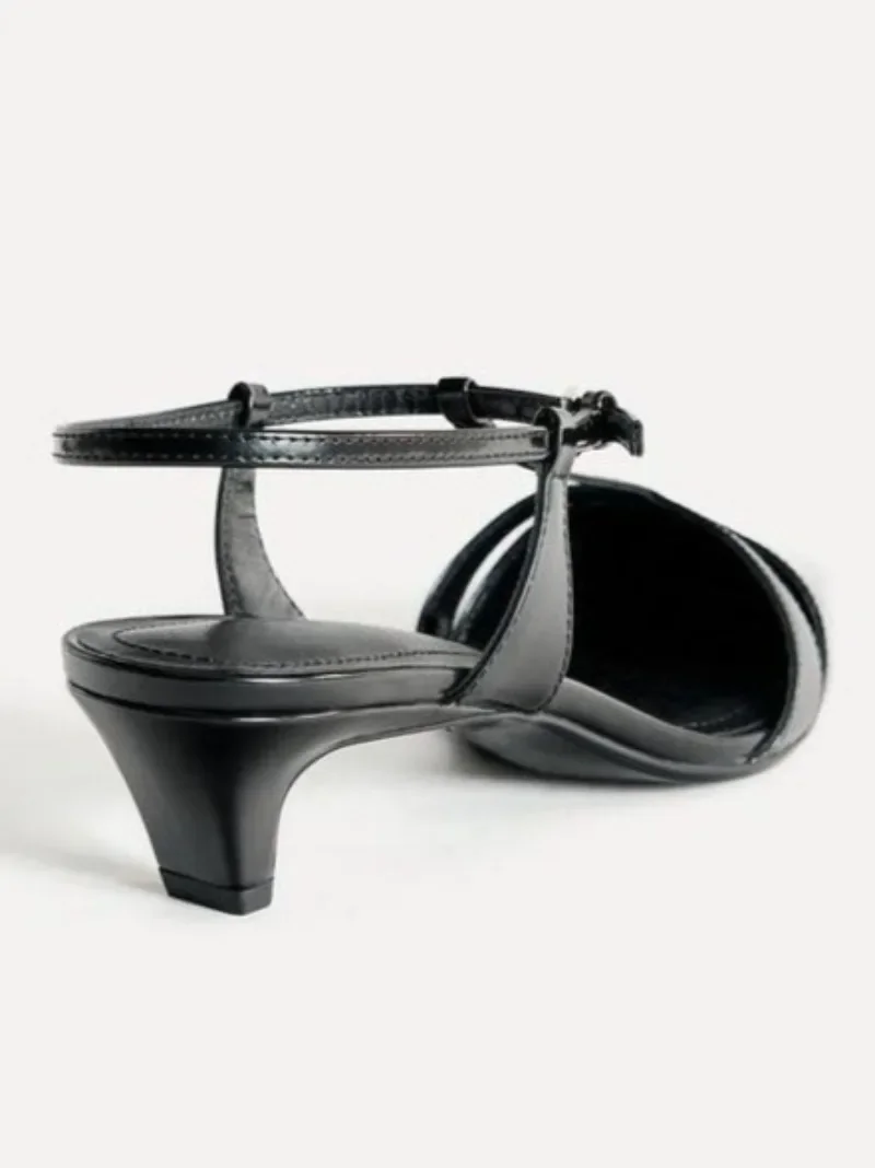 Patent Leather Kitten Heel Wom - Ankle Strap Heels avis et prix