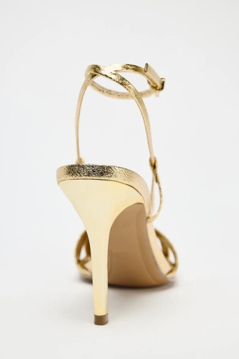 Fashion Gold Thin Heeled Sanda - Women Shoes Luxury Brand avis et prix