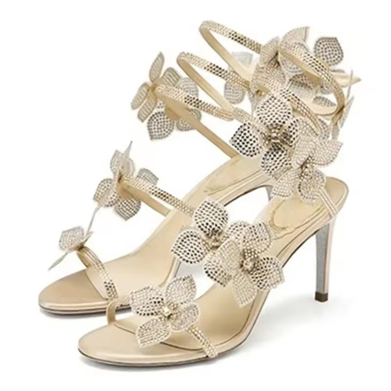 Aneikeh Fashion Crystal Rhines - Strappy Heeled Sandals avis et prix