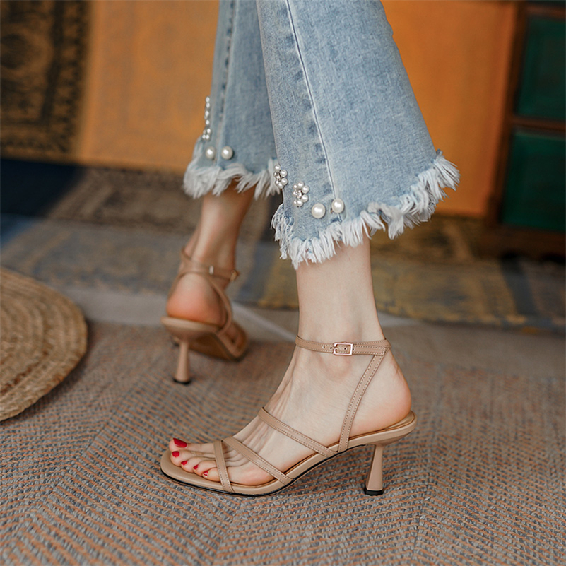Meotina Sandals Women Shoes Sq - Ankle Strap Heels avis et prix