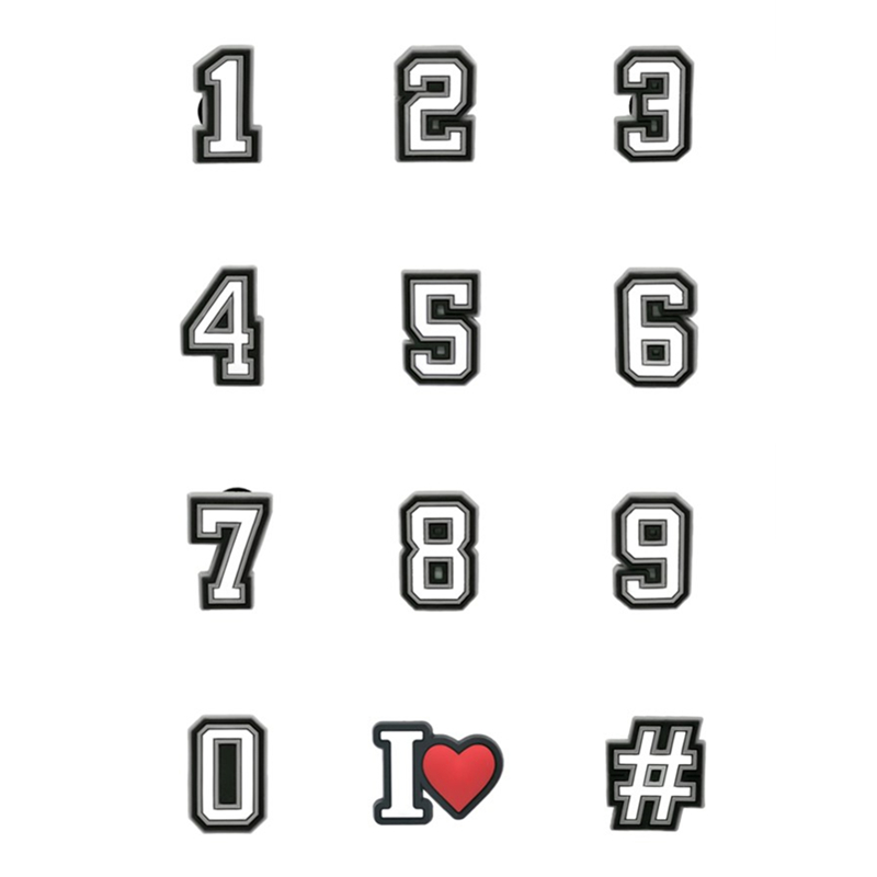 1pcs PVC Number Shoe Charms fo - Women'S Shoes Crocs avis et prix