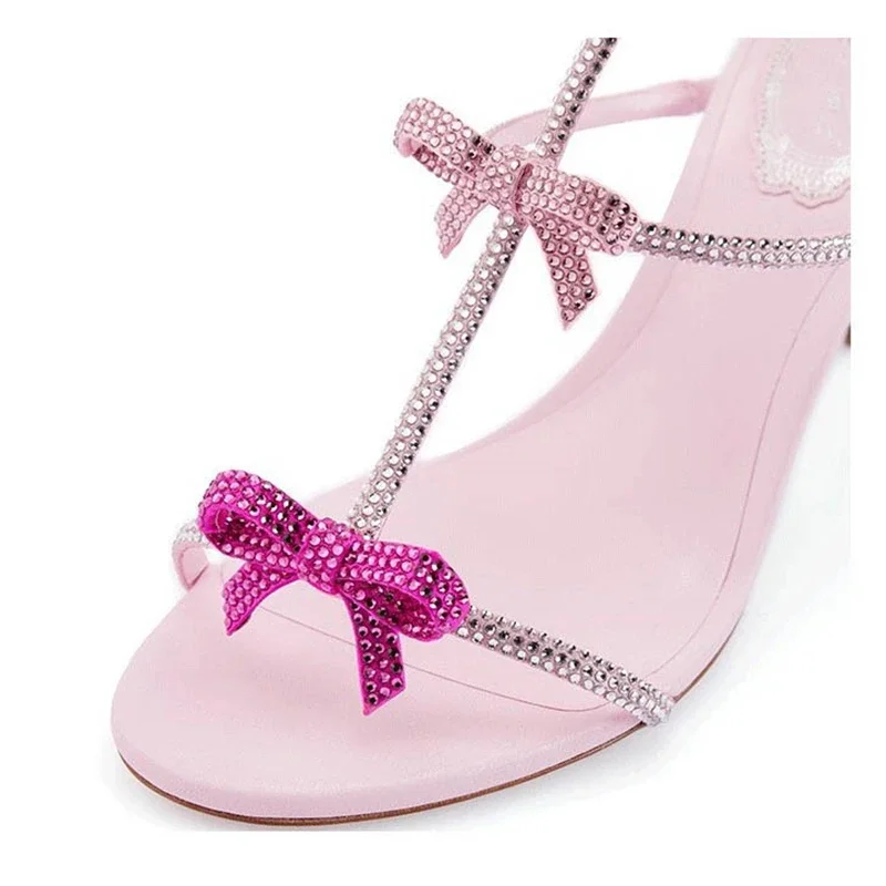 Aneikeh Elegant Silk Rhineston - Strappy Heeled Sandals avis et prix